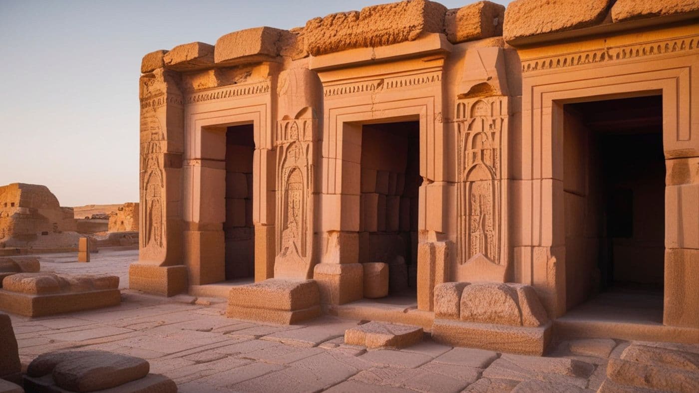 Ancient Ruins of Naqa Temples in Sudan
